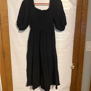 Elegant Black Midi Dress